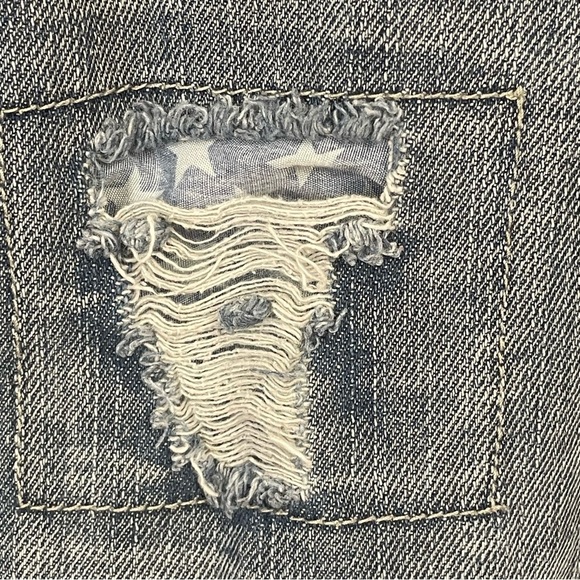 Buckle Black Jeans Men’s 30 x 32 distressed star stripe patches denim - Picture 2 of 13